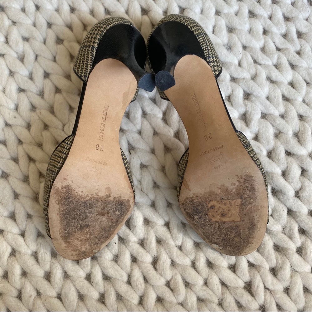 Manolo Blahnik Glen Plaid d’orsay pumps size 38 - Picture 6 of 7